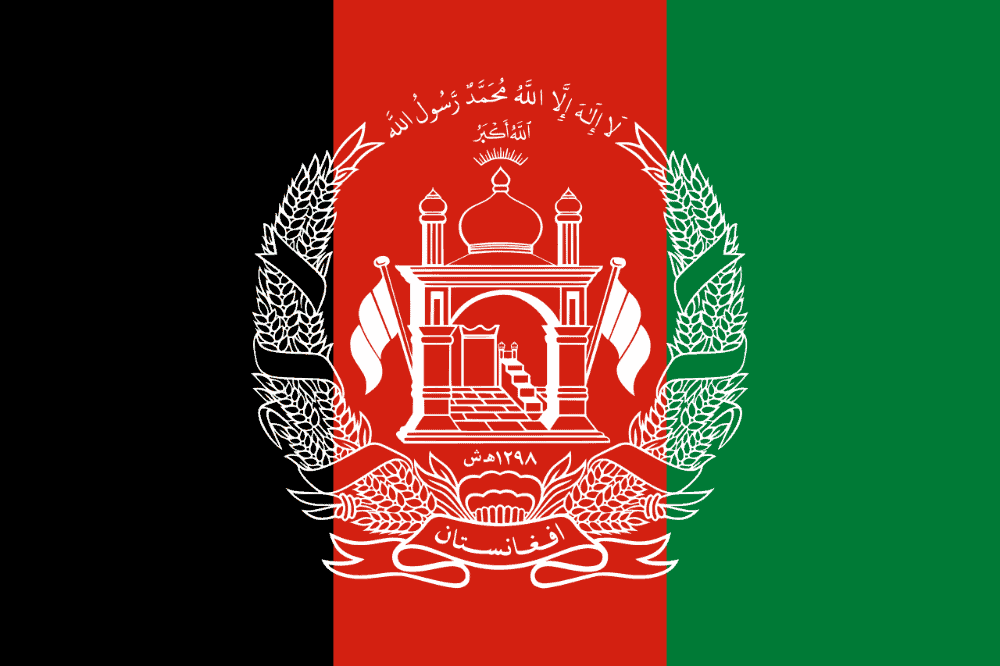 Afghanistan flag colored