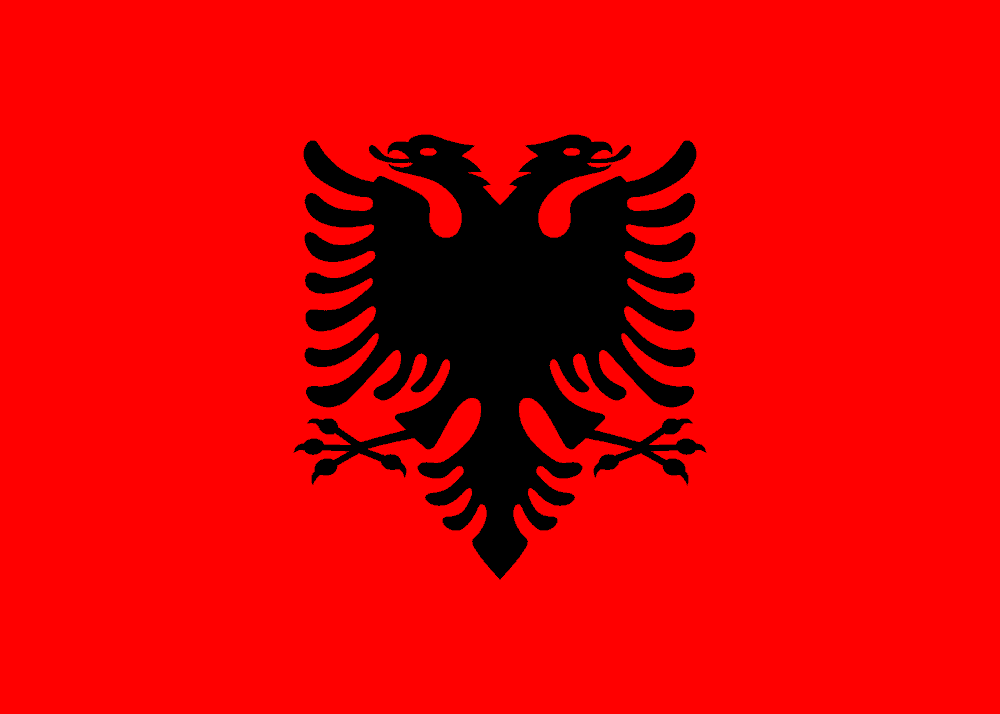 Albania flag colored