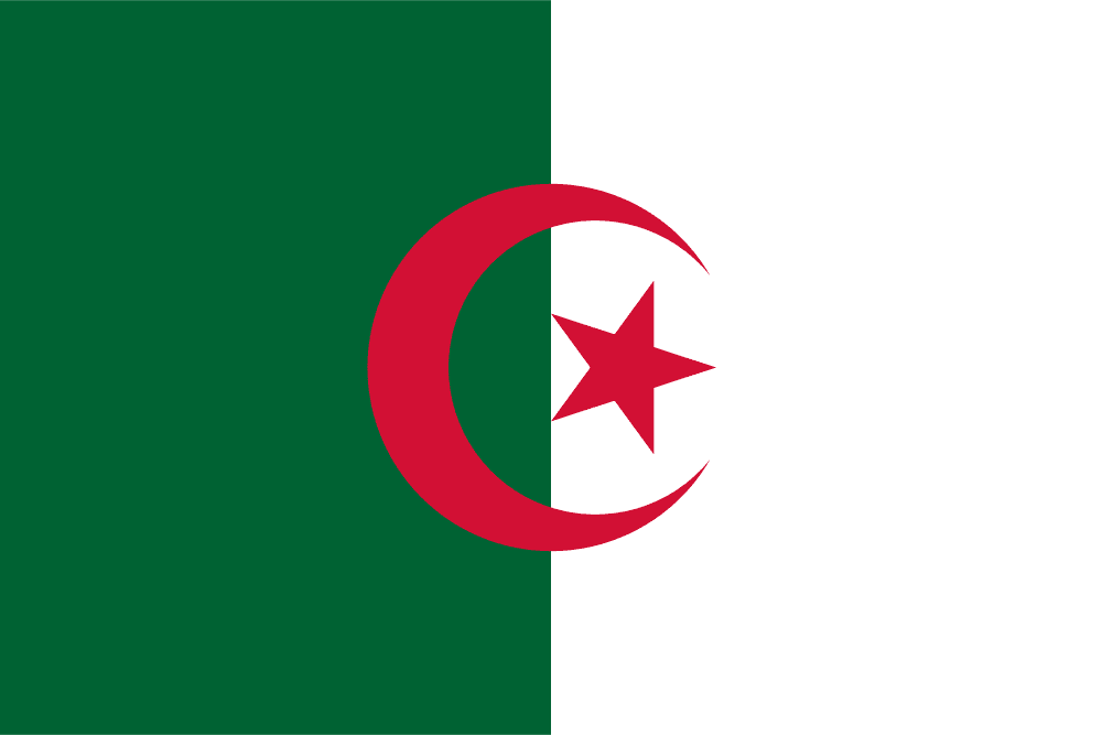 Algeria flag colored