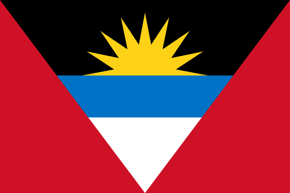 Antigua and Barbuda flag colored