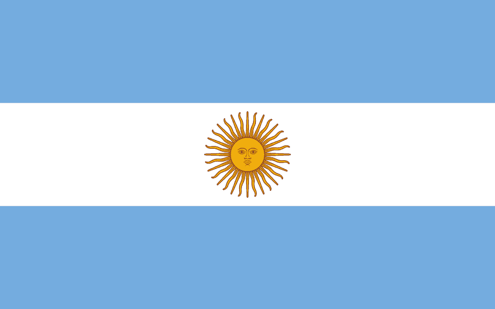 Argentina flag colored
