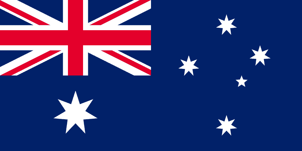 Australia flag colored