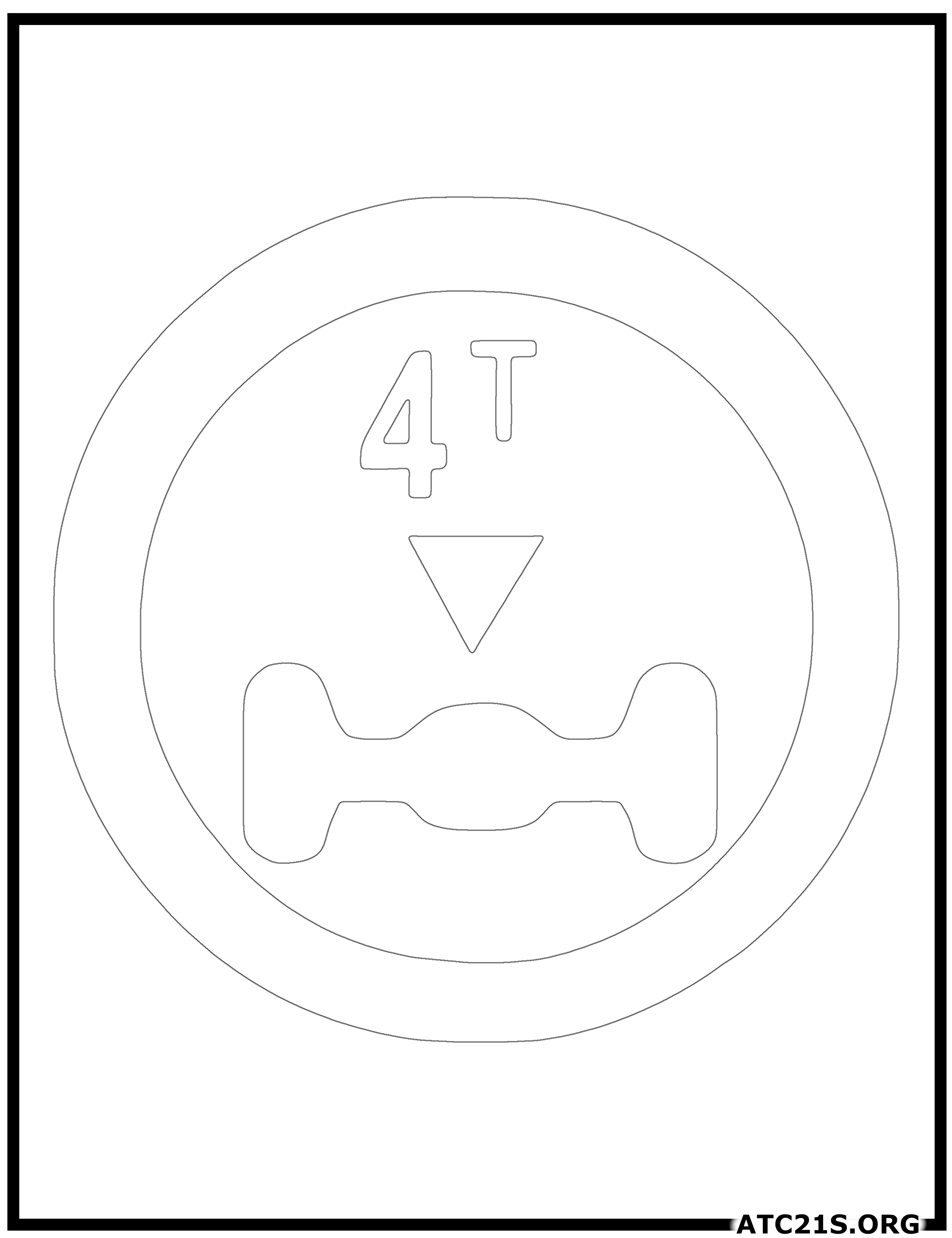 Axle Load Limit traffic sign coloring page