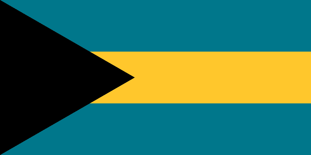 Bahamas flag colored
