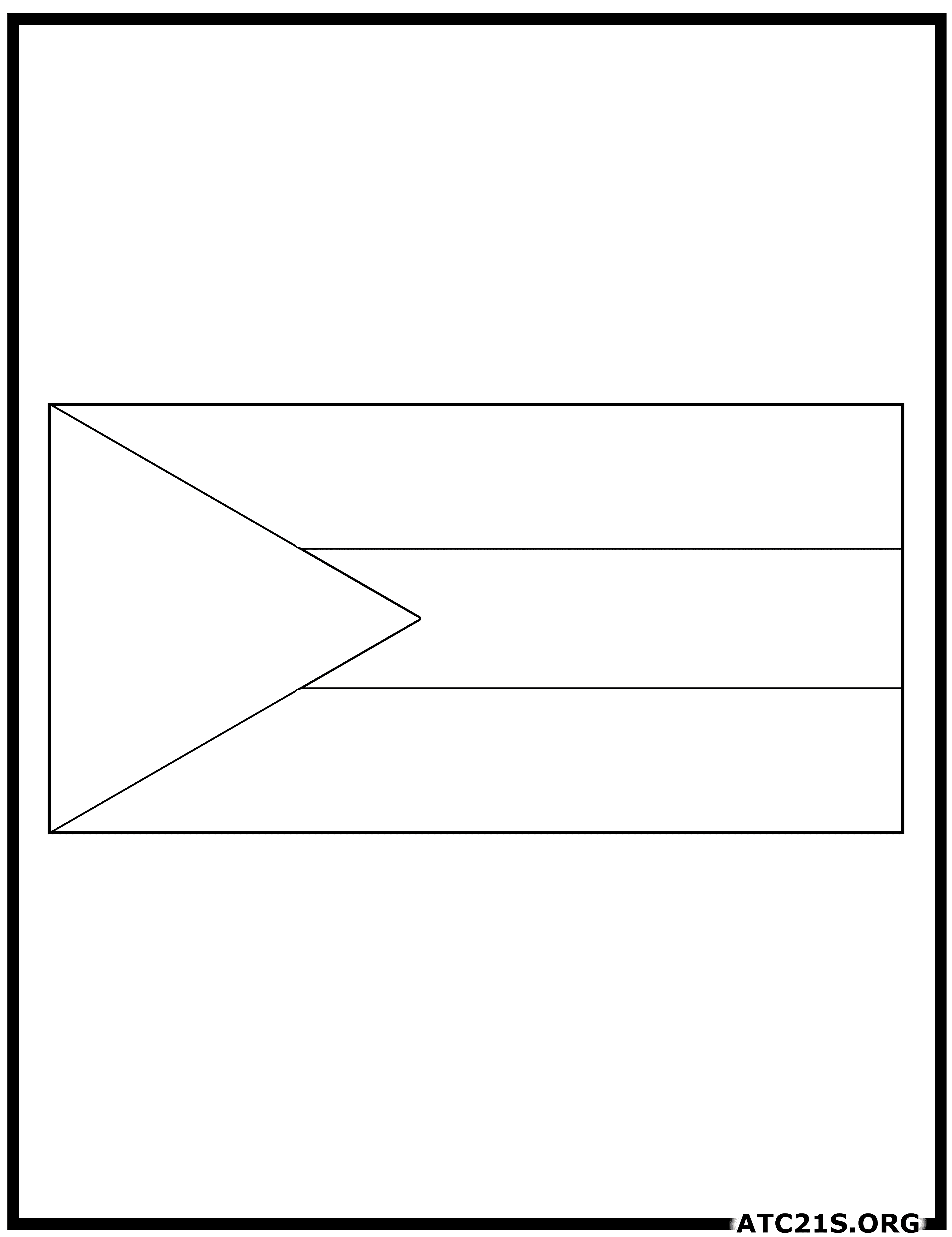 Bahamas flag coloring page