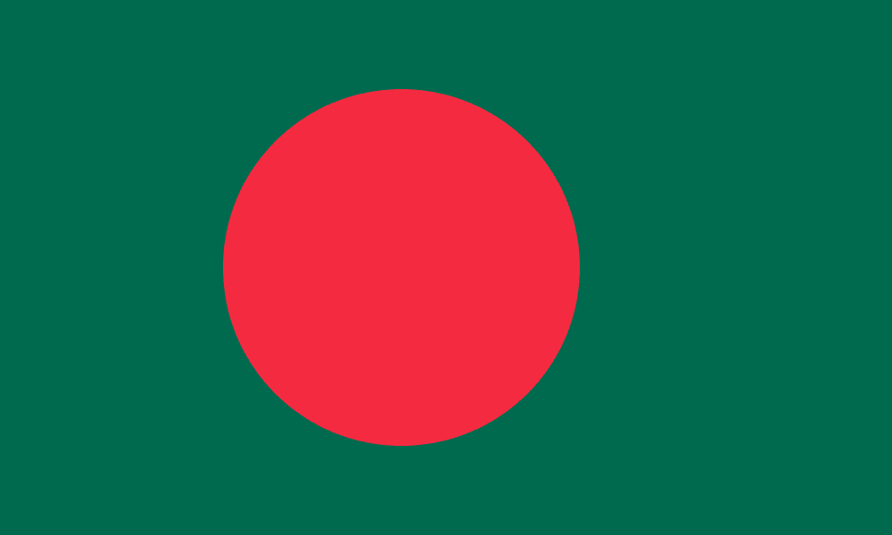 Bangladesh flag colored