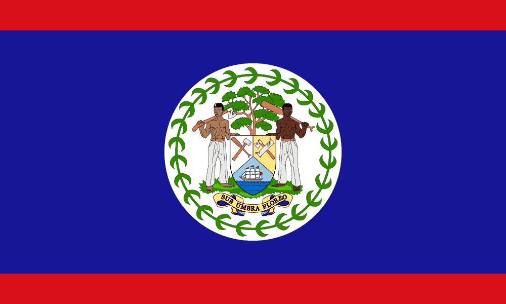 Belize flag colored