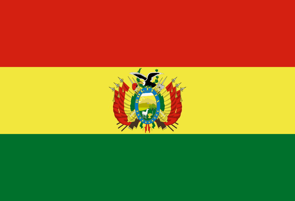 Bolivia flag colored
