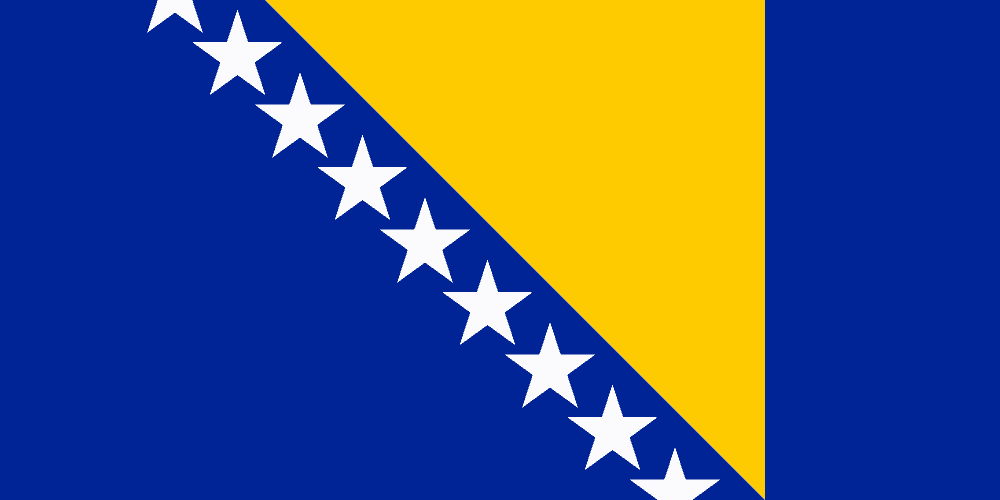 Bosnia and Herzegovina flag colored