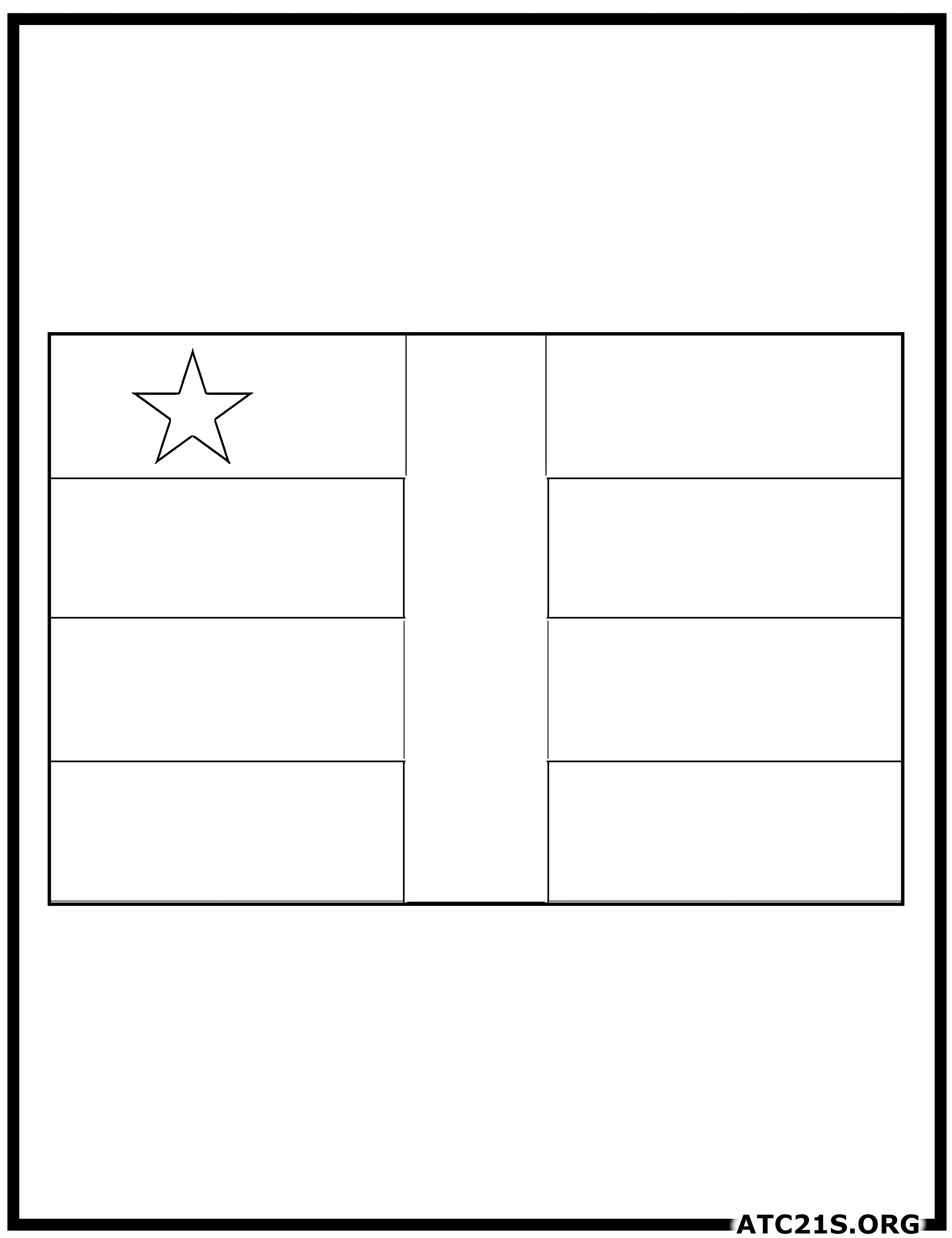 Central African Republic flag coloring page