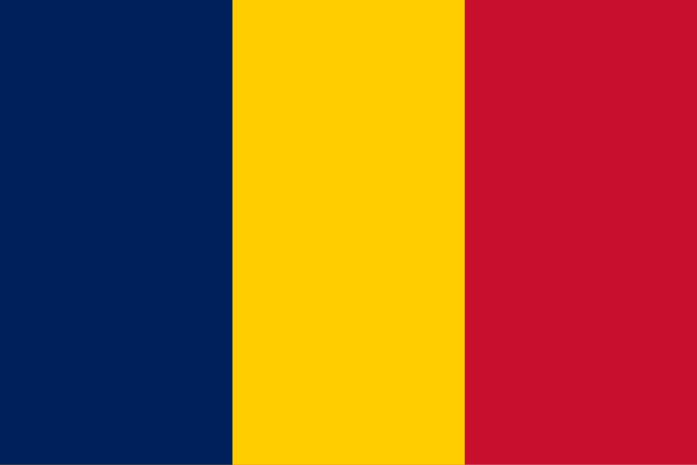 Chad flag colored