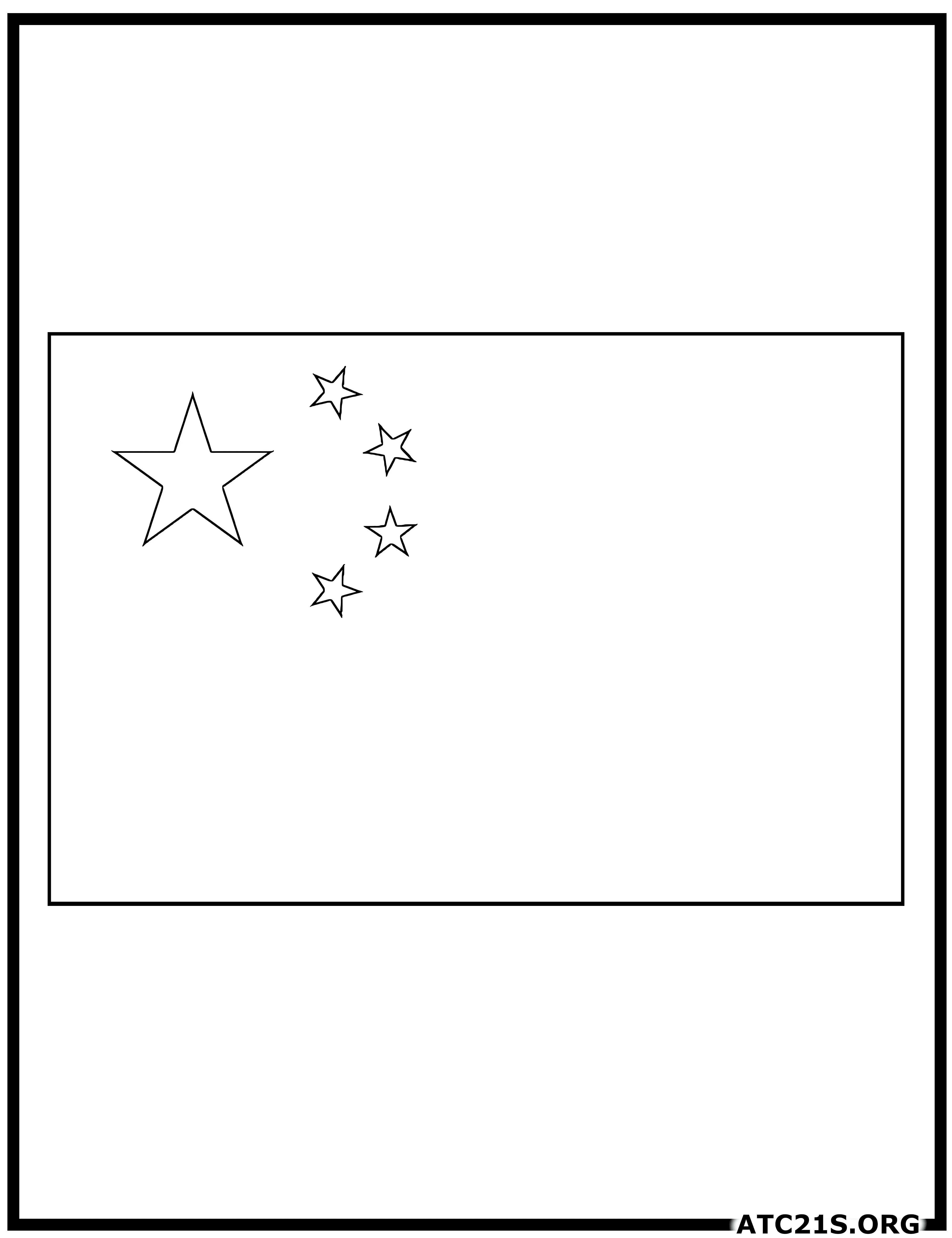 China flag coloring page