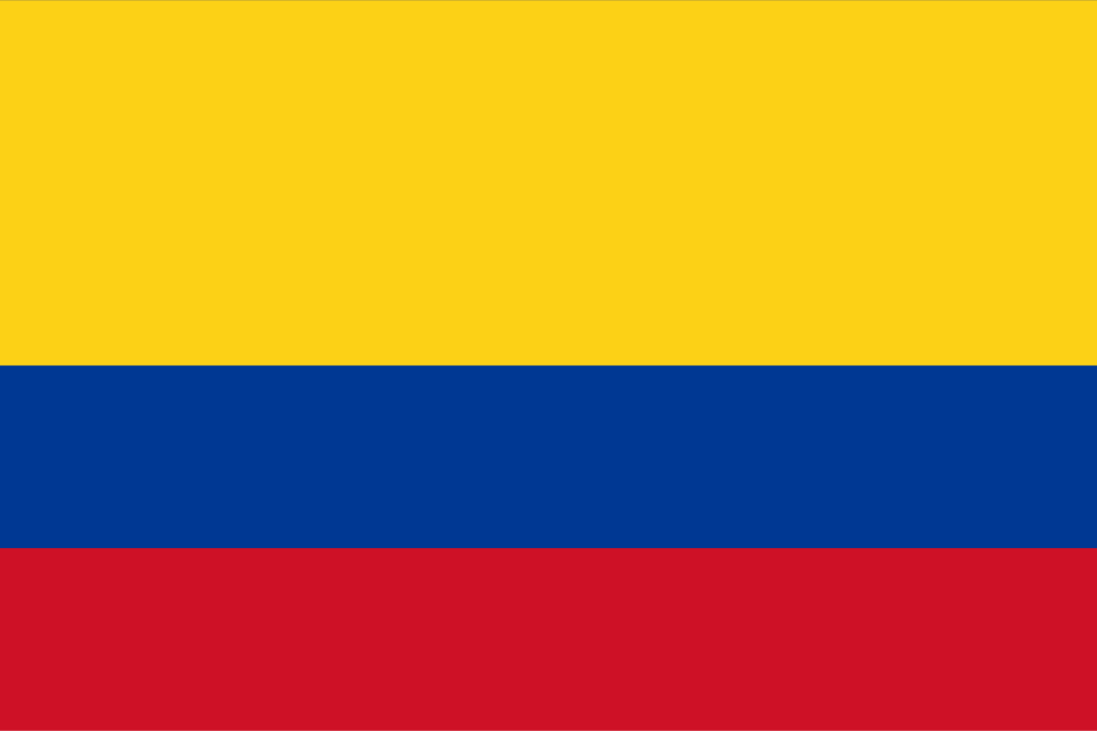 Colombia flag colored