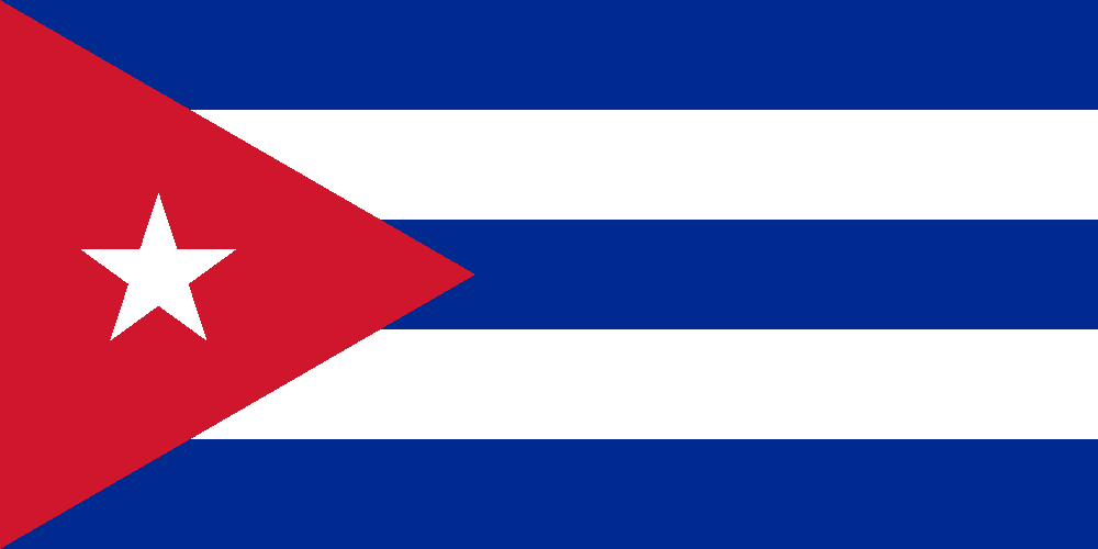 Cuba flag colored