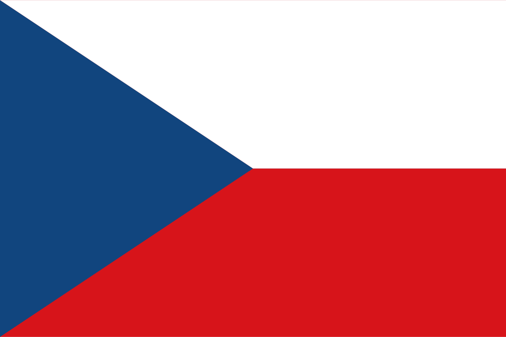 Czech Republic flag colored