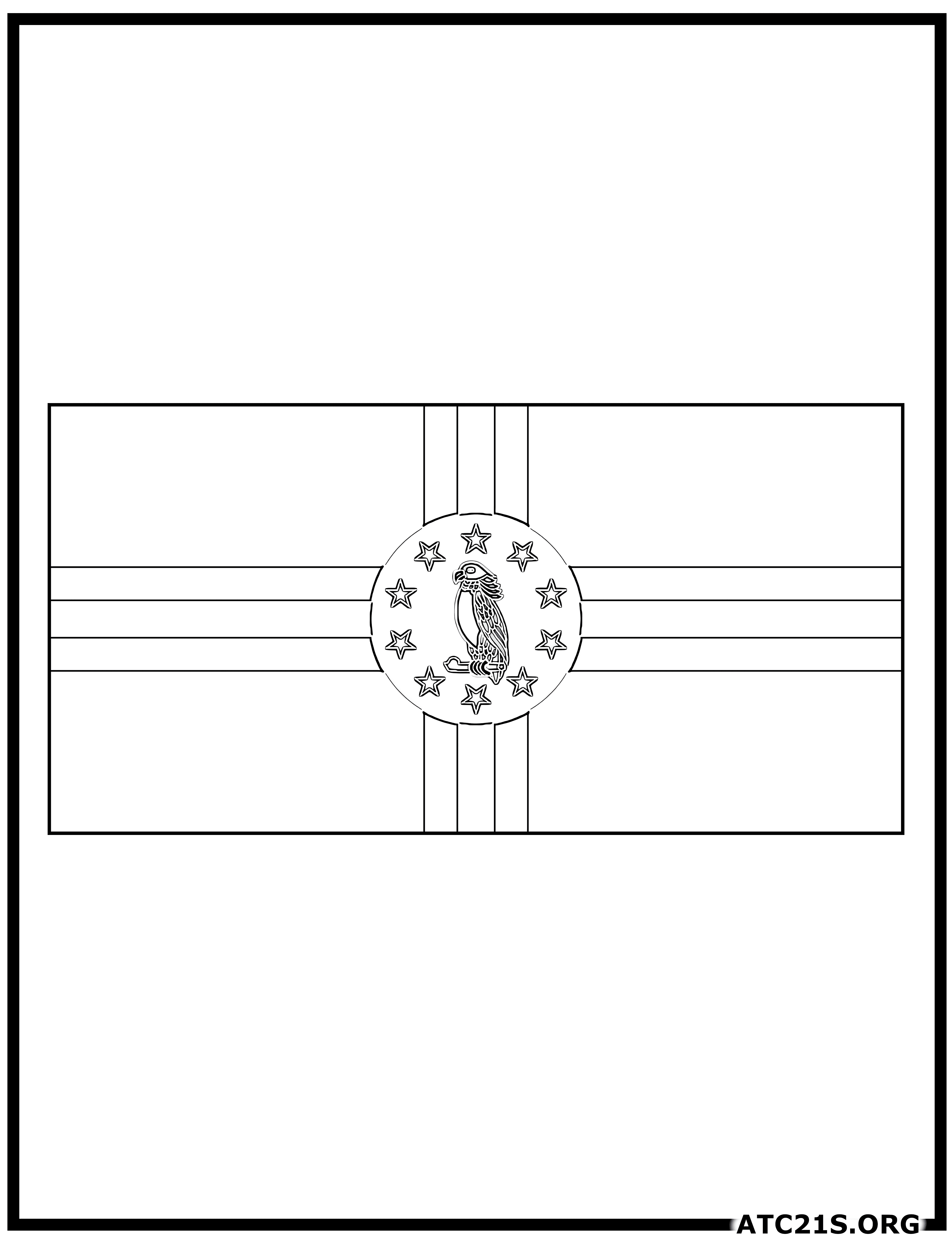 Dominica flag coloring page