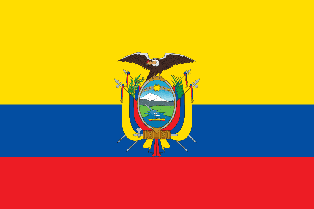 Ecuador flag colored