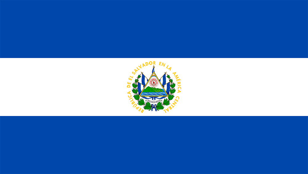 El Salvador flag colored