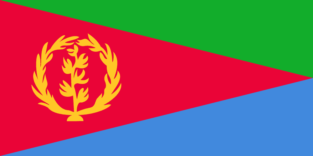 Eritrea flag colored