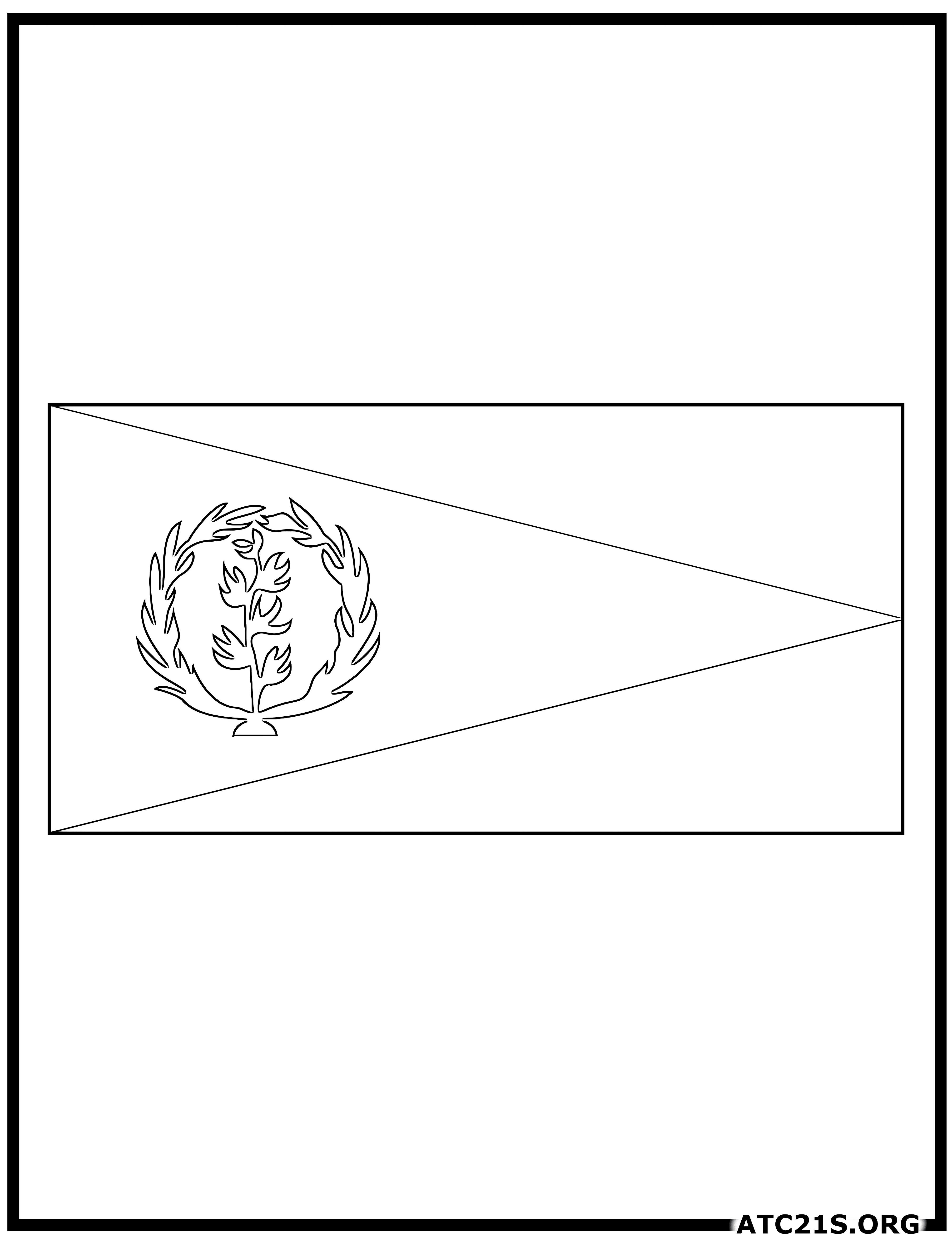 Eritrea flag coloring page