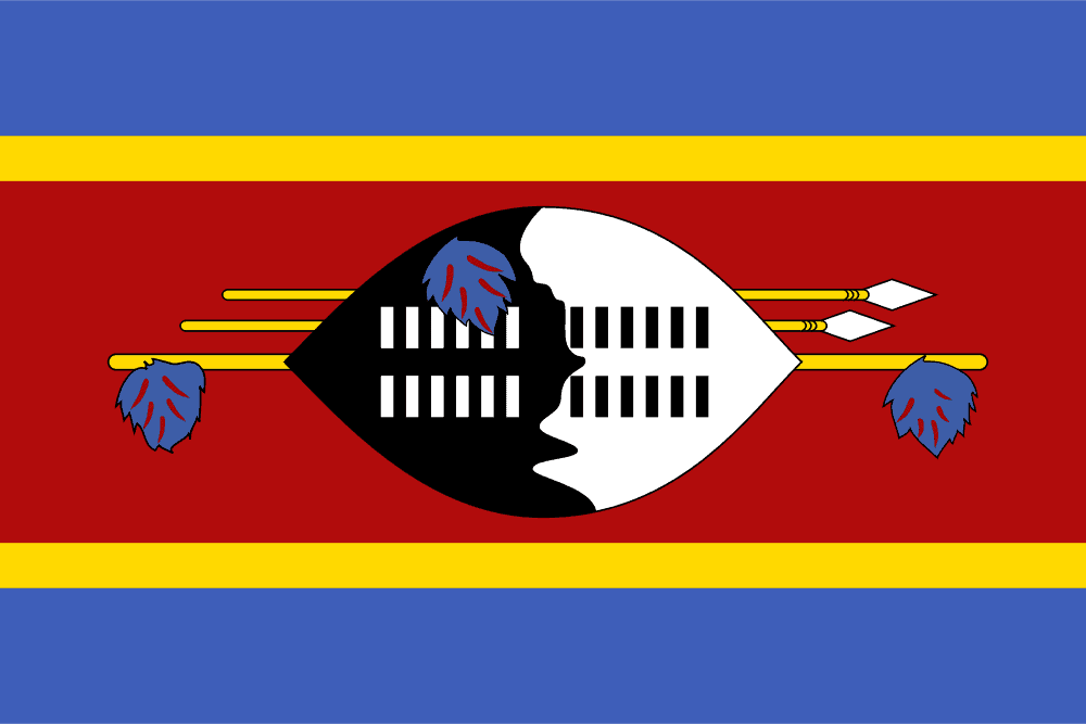 Eswatini flag colored