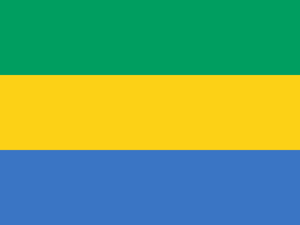 Gabon flag colored