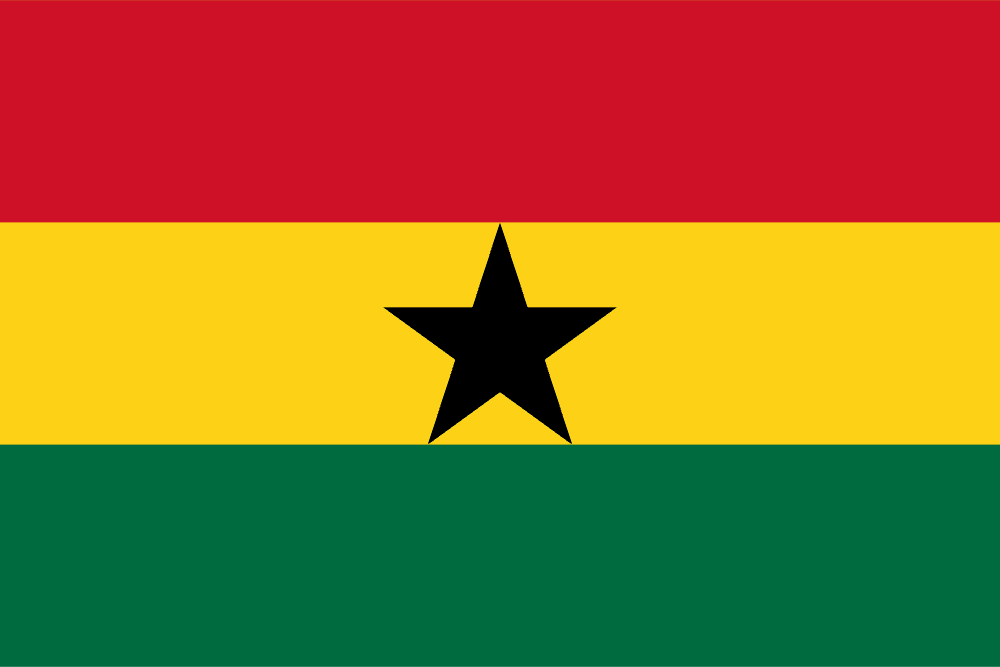 Ghana flag colored