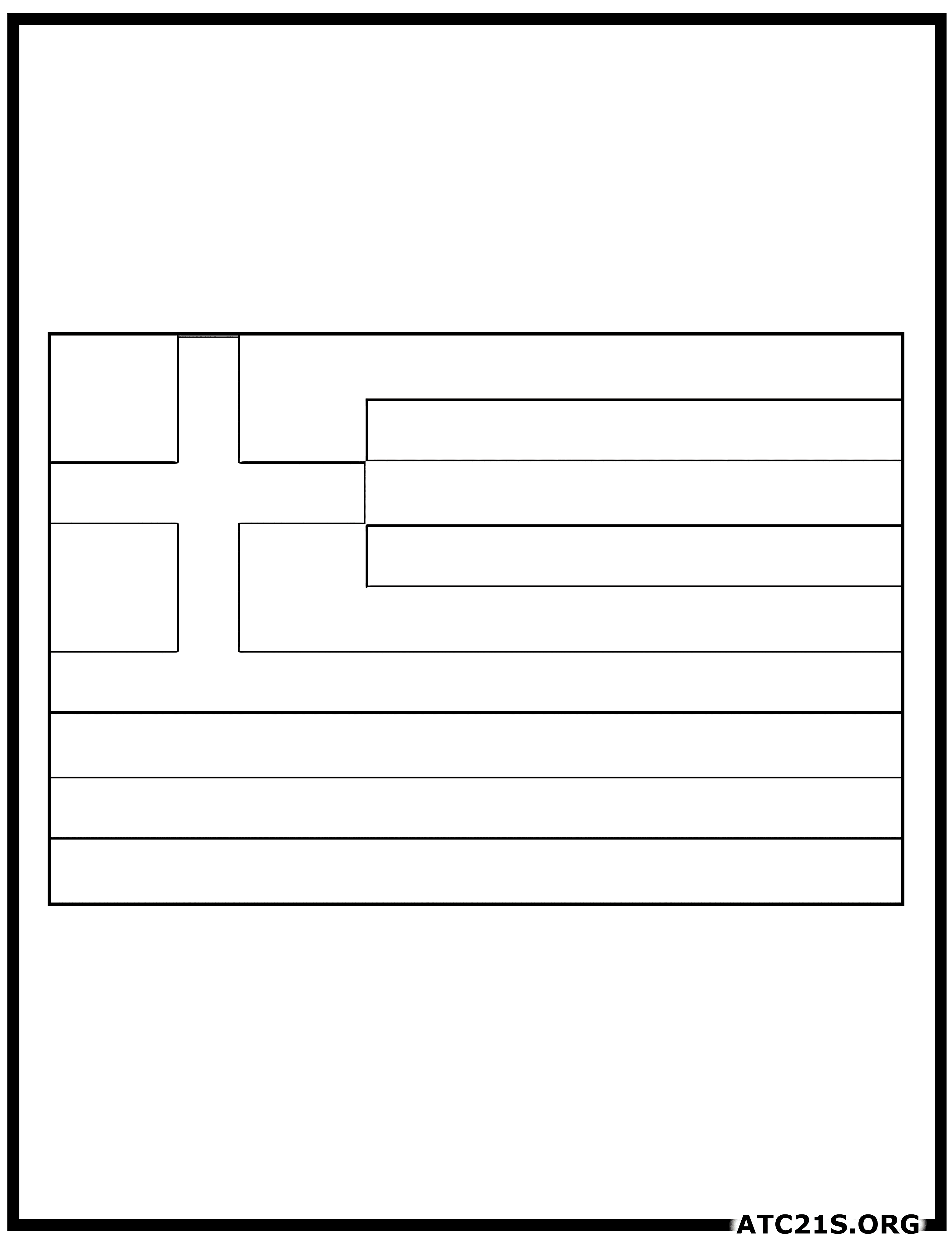 Greece flag coloring page