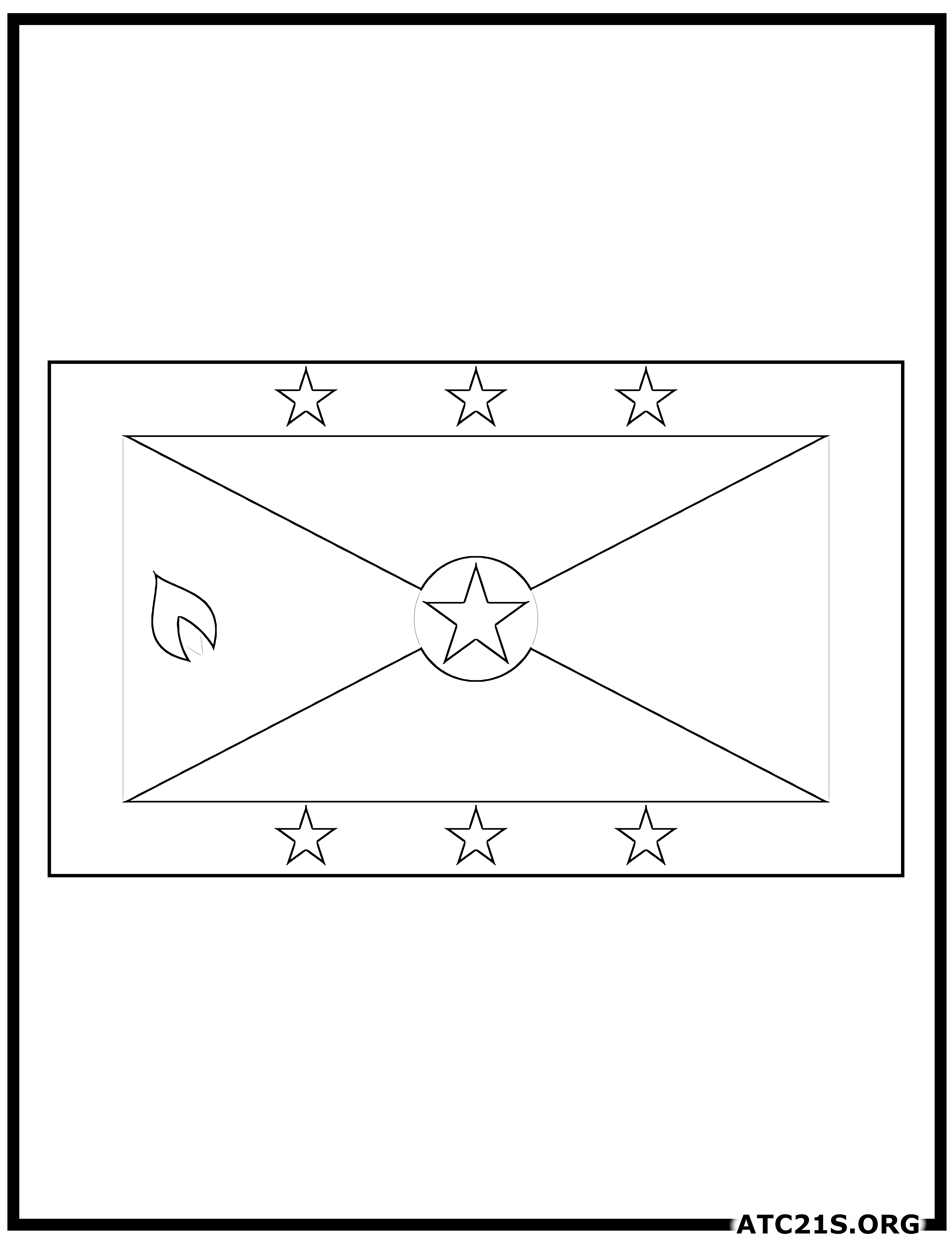 Grenada flag coloring page