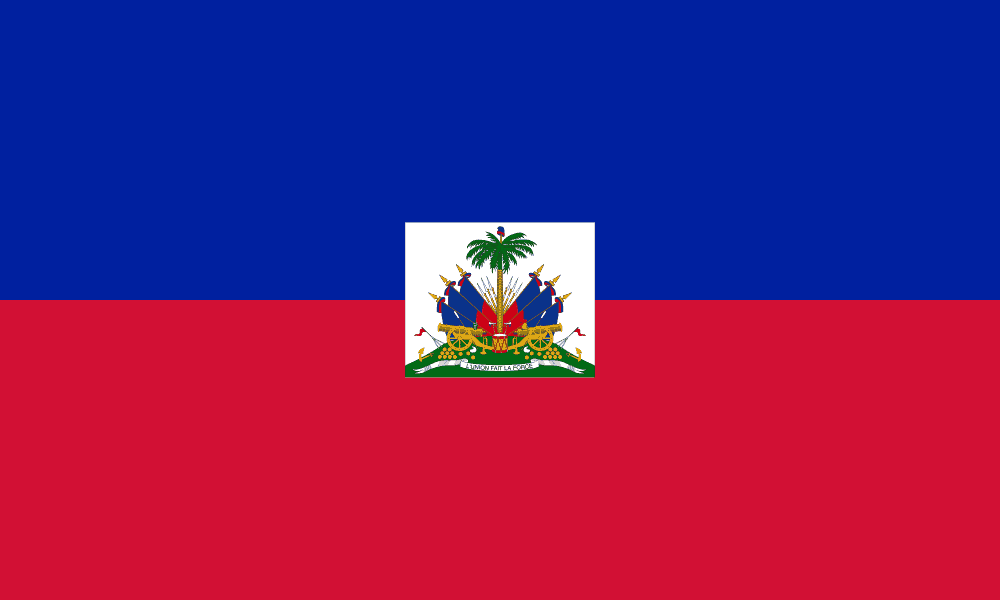 Haiti flag colored