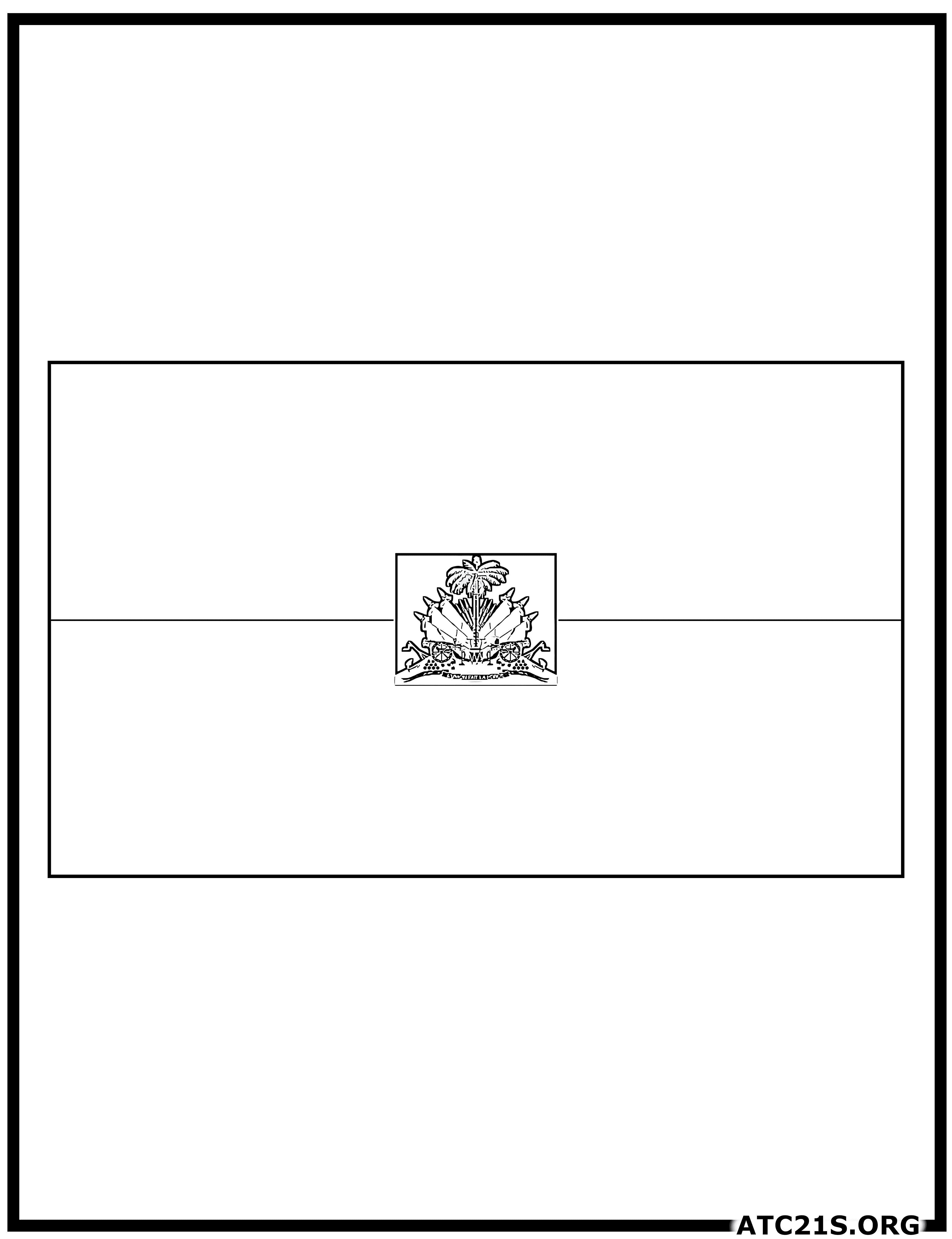 Haiti flag coloring page