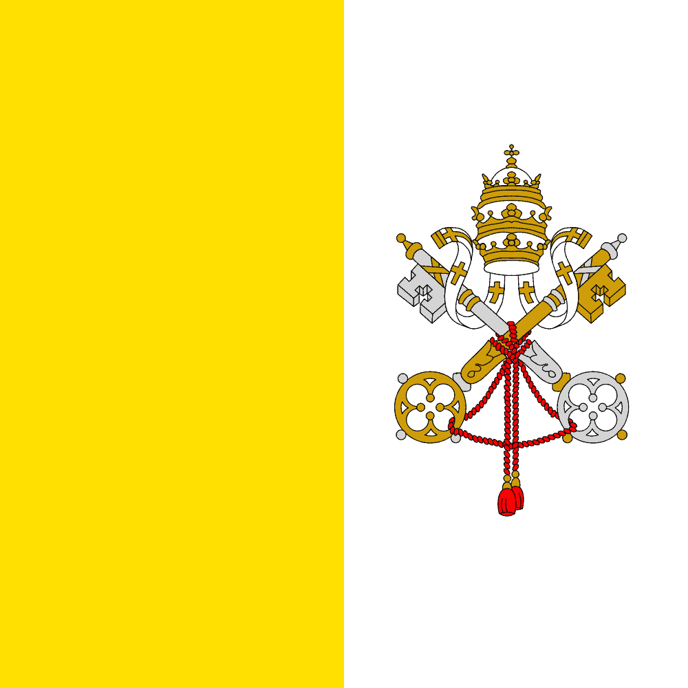 Vatican City flag colored