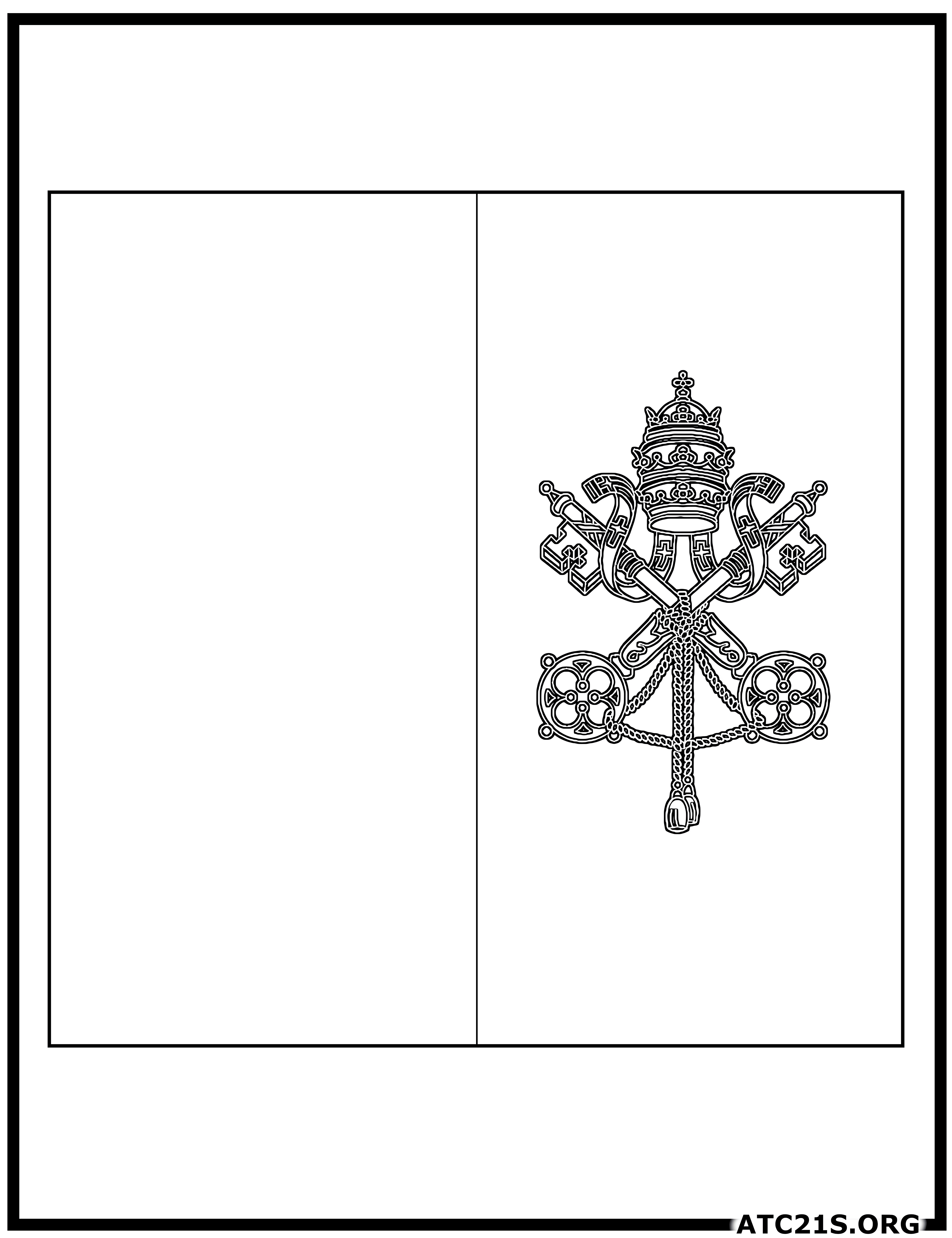 Vatican City flag coloring page