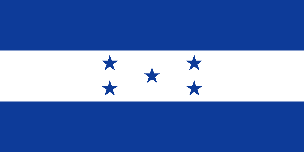 Honduras flag colored