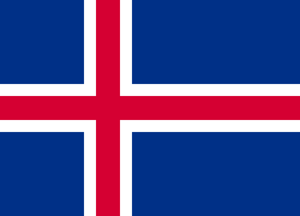 Iceland flag colored
