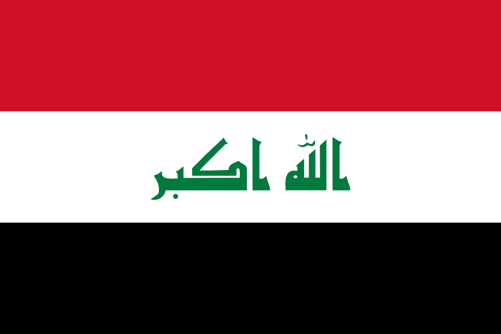 Iraq flag colored
