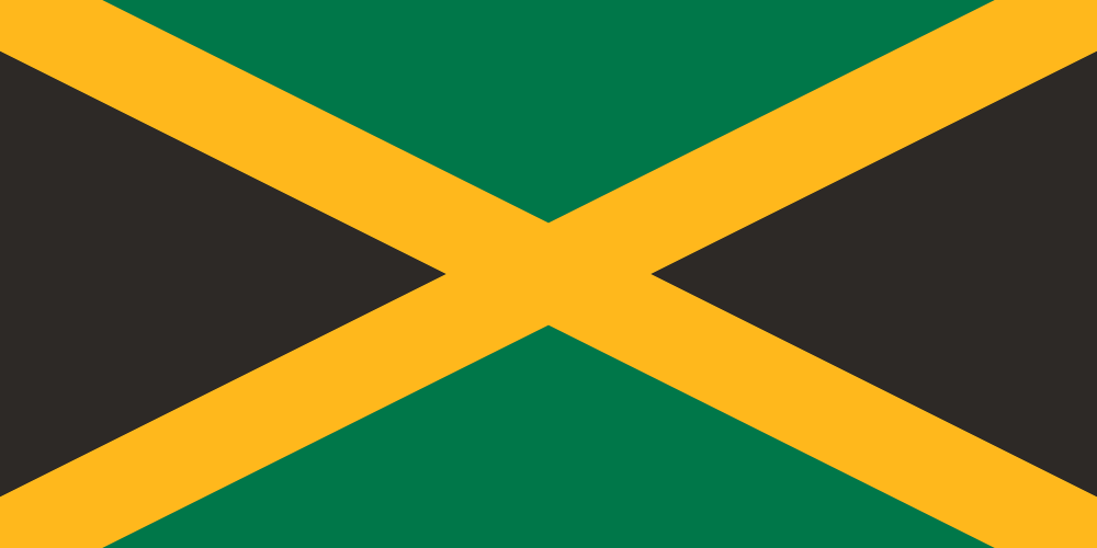 Jamaica flag colored