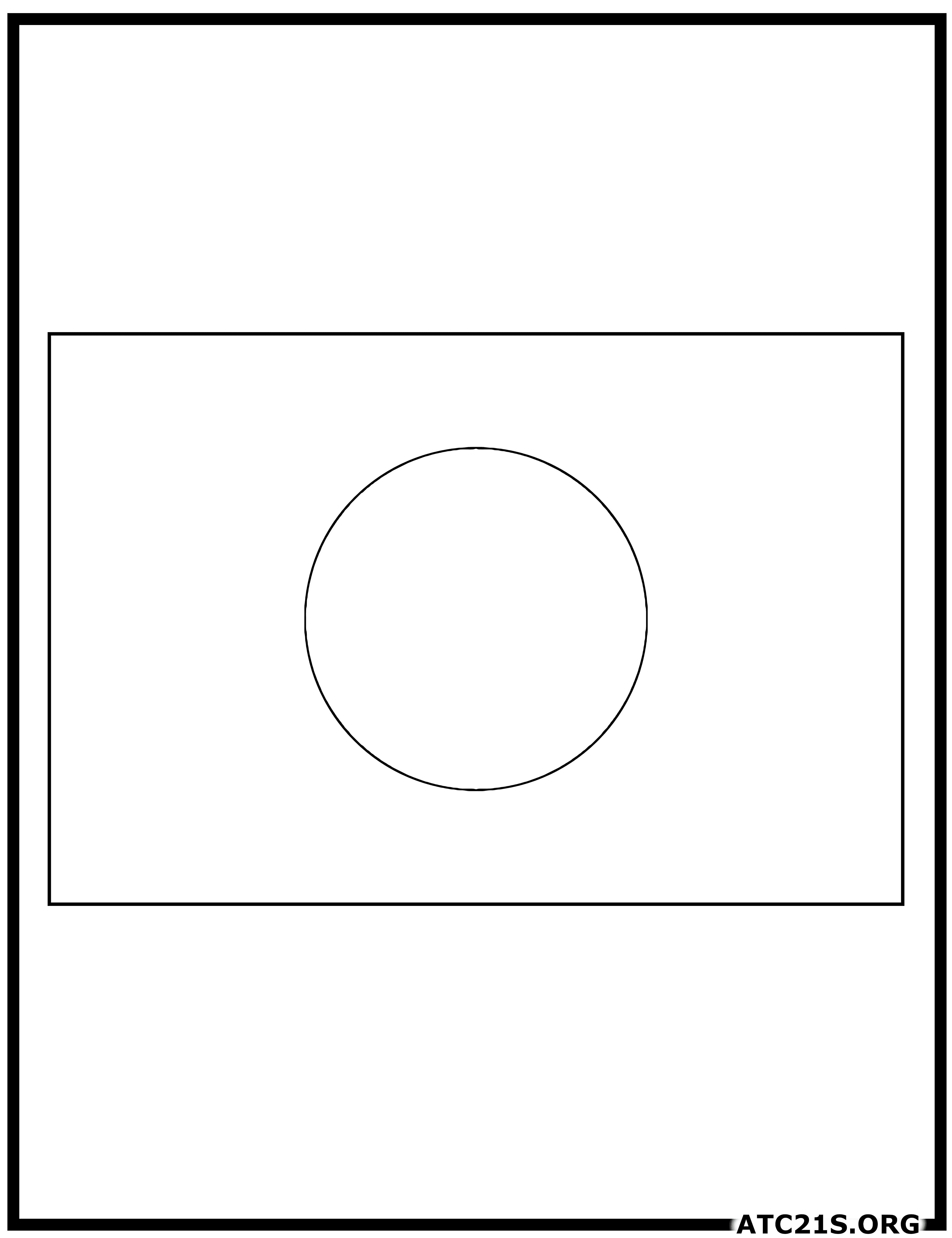 Japan flag coloring page