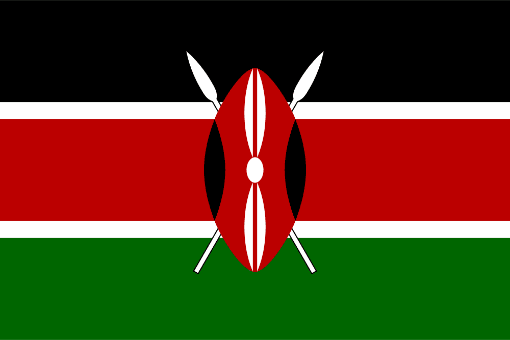 Kenya flag colored