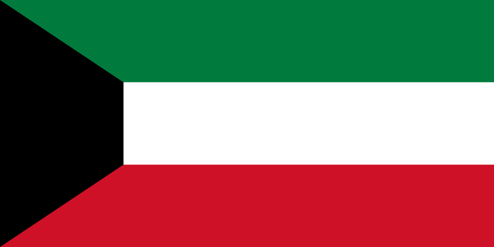 Kuwait flag colored