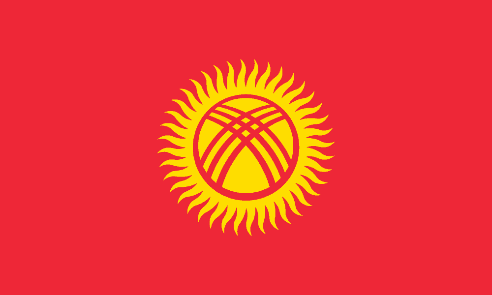 Kyrgyzstan flag colored