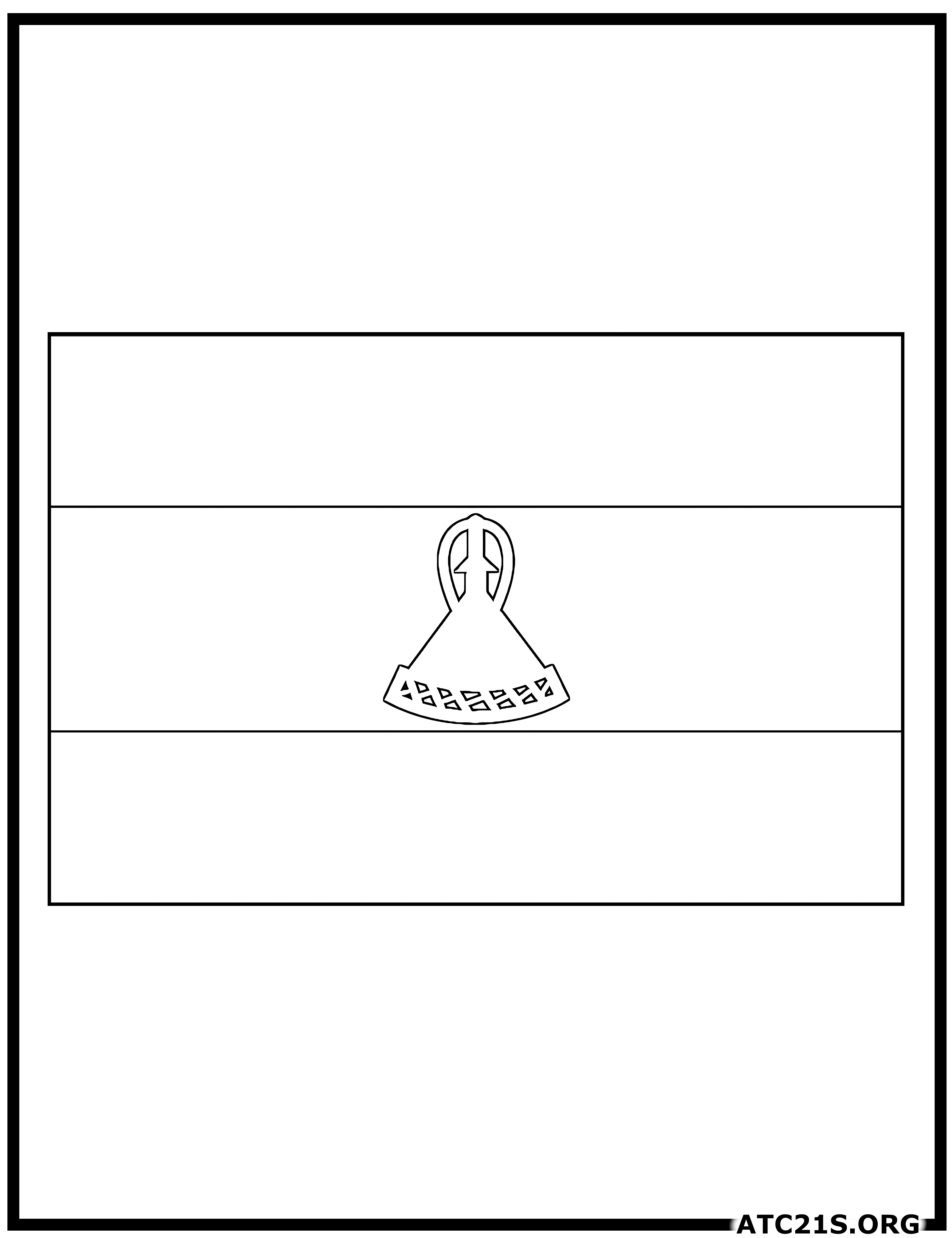 Lesotho flag coloring page