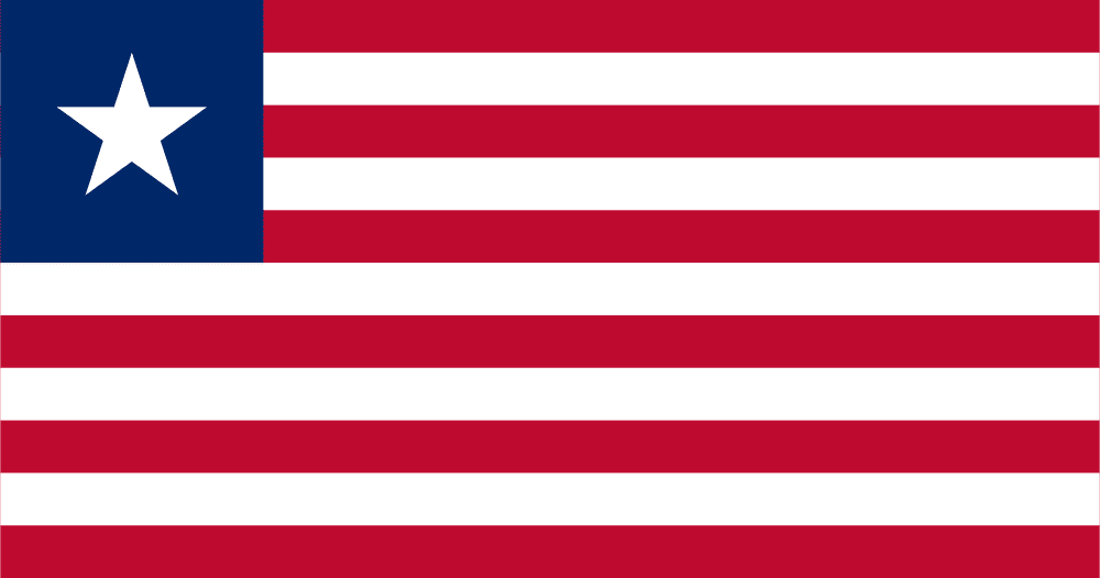Liberia flag colored