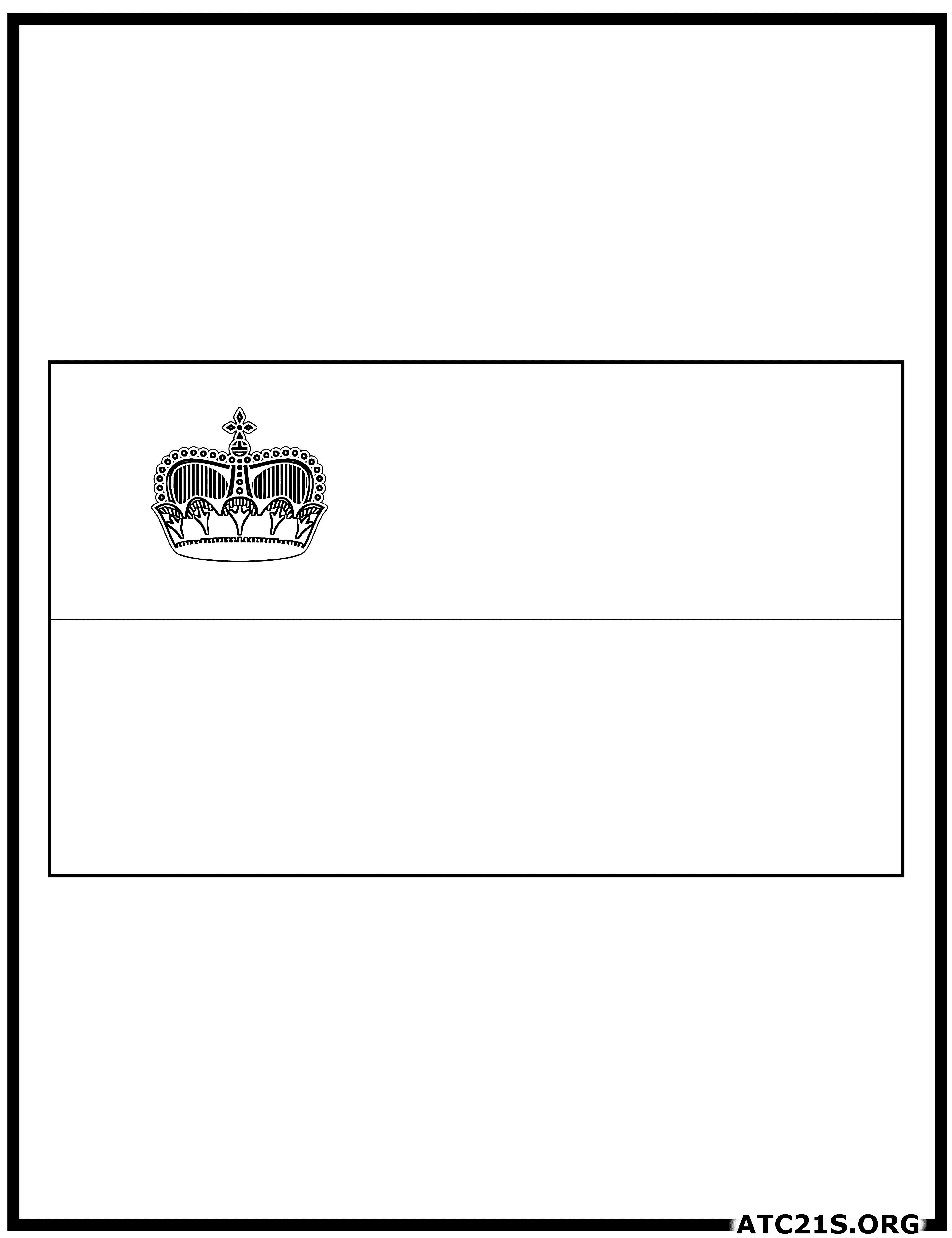 Liechtenstein flag coloring page