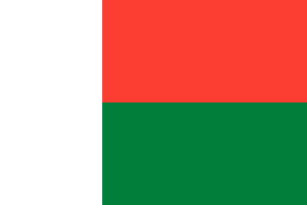 Madagascar flag colored