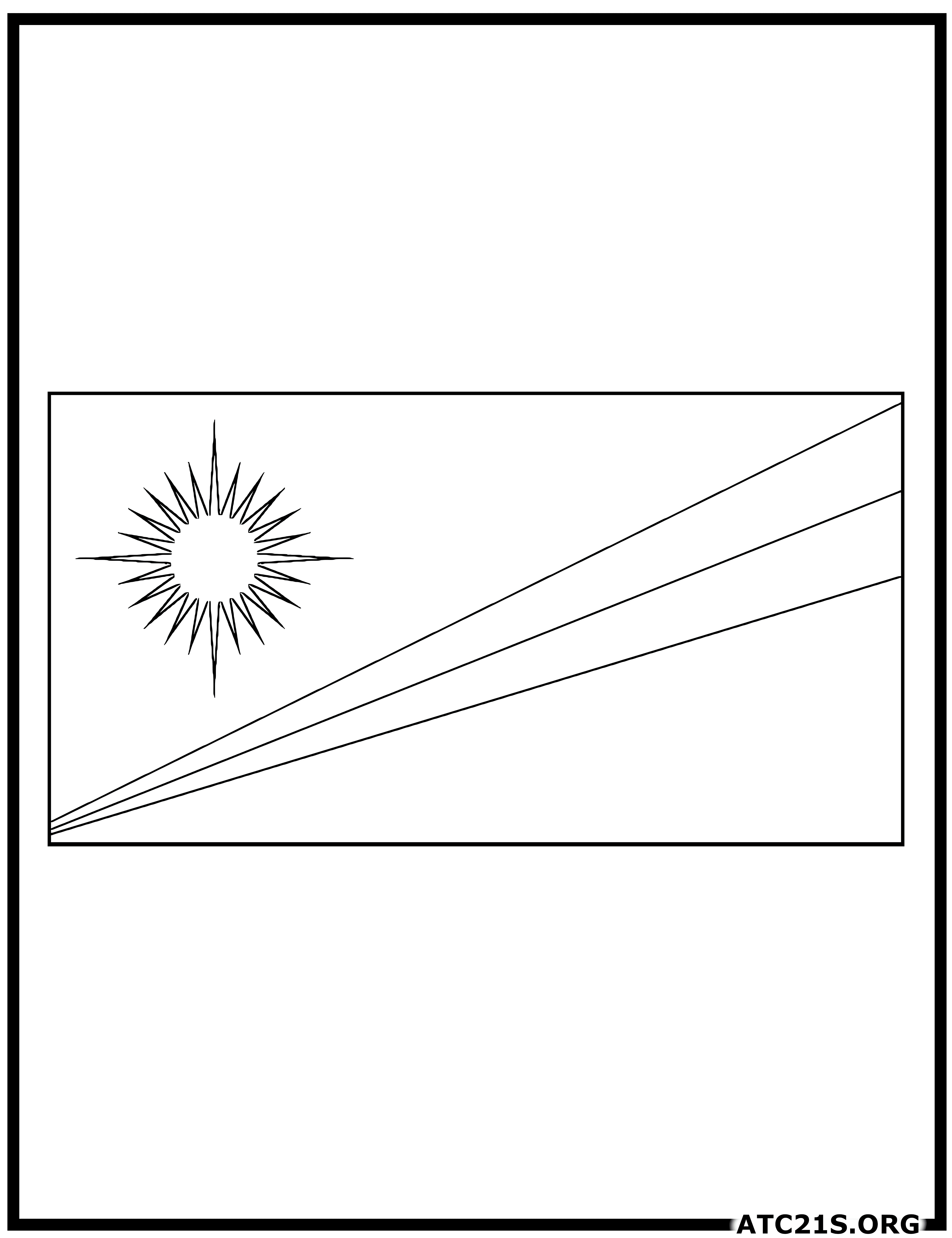 Marshall Islands flag coloring page