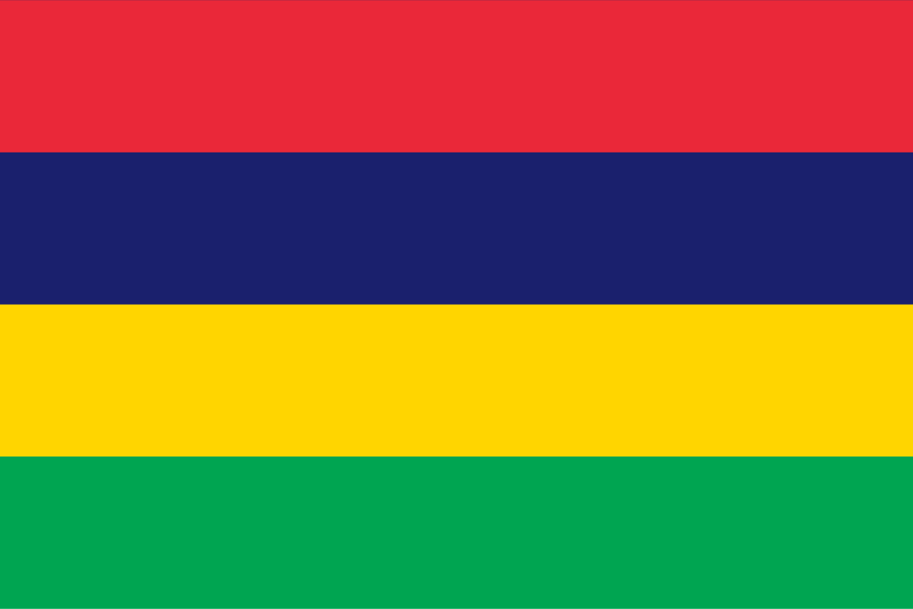 Mauritius flag colored