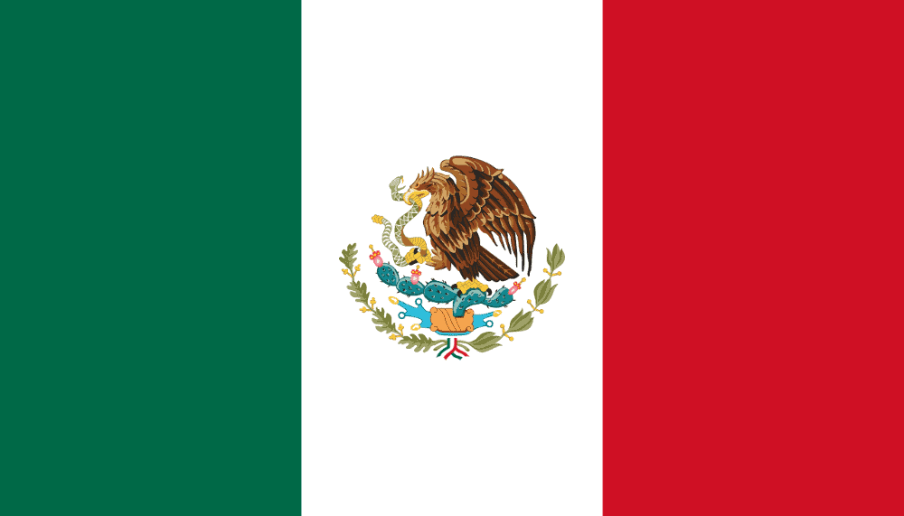Mexico flag colored