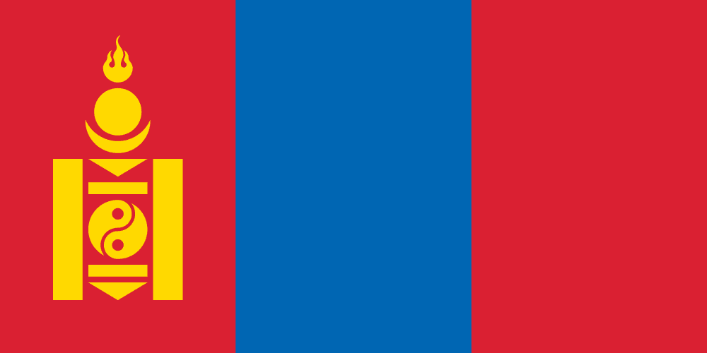 Mongolia flag colored