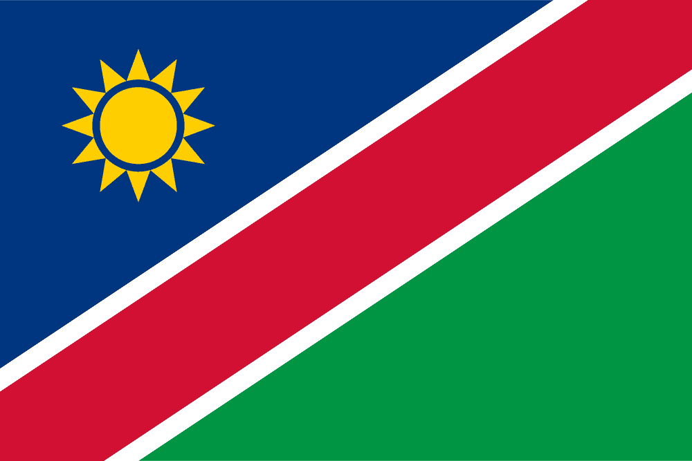 Namibia flag colored